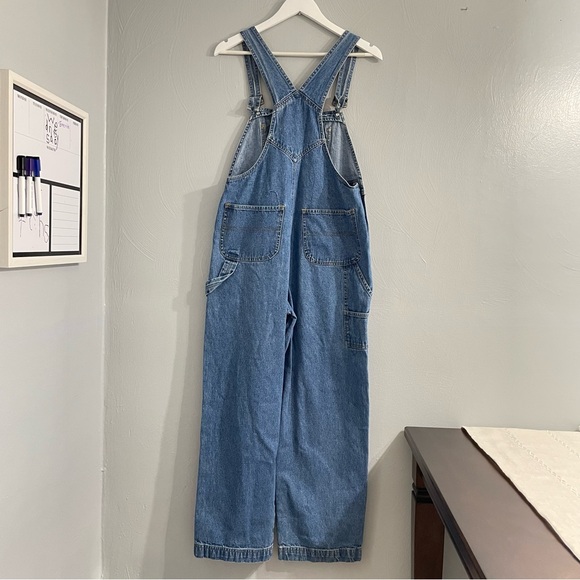 VINTAGE SESAME STREET ELMO DENIM EMBROIDERED OVERALLS JEAN Y2K kidcore blue - Picture 7 of 13